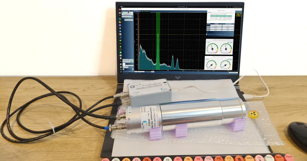 GammaSpec-V2: Portable Spectrometer with 2" NaI scintillator, PMT,  2K MCA